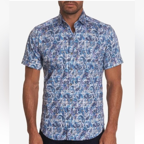 “Like new” Robert Graham Cotton Short Sleeve Button-Up Shirt - Picture 1 of 9